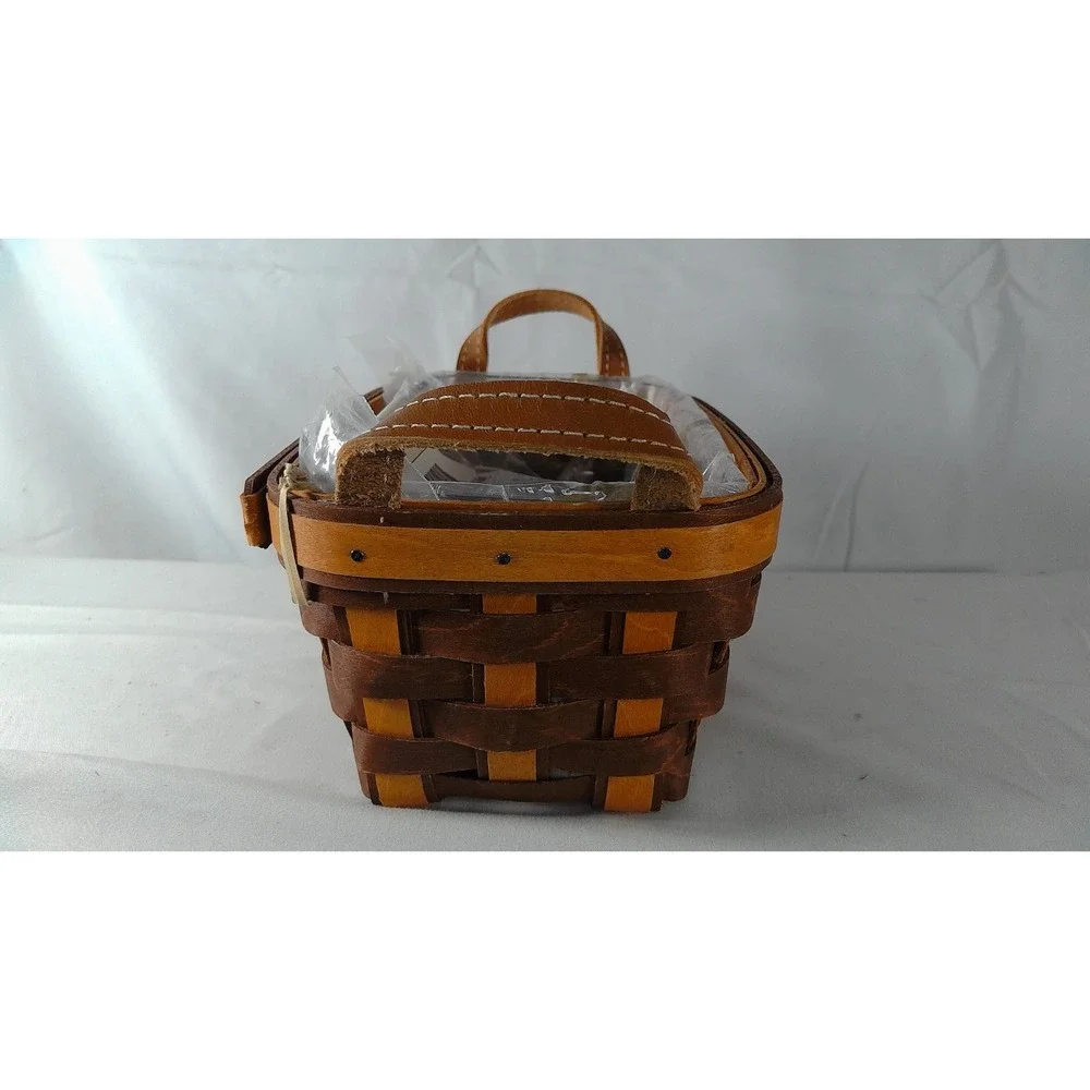 Longaberger Woven Traditions Tea Basket Set - Rich Brown